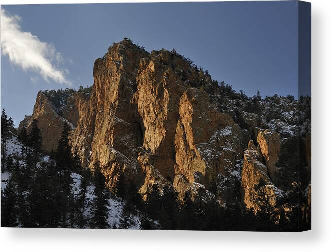 Mountain Canvas Print featuring the photograph Above Red River I by Ron Cline