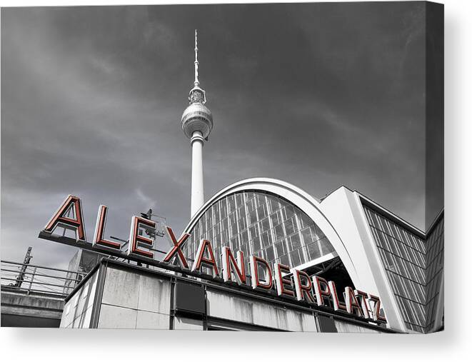 Berlin Canvas Print featuring the photograph Alexander Place Berlin by Marcus Klepper