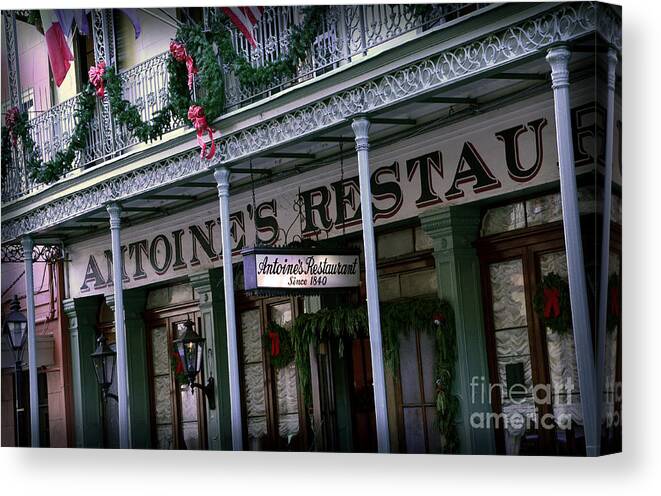 Antoine's Canvas Print featuring the photograph Antoine's Restaurant by Jeanne Woods