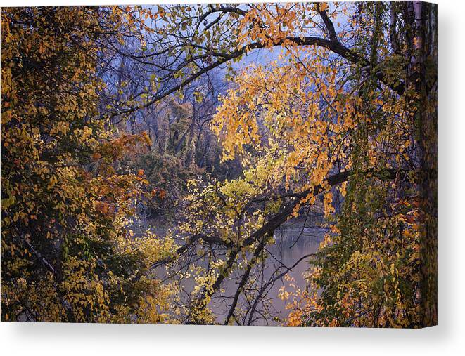 Connecticut River Brattleboro Canvas Print featuring the photograph Autumn and the River by Tom Singleton