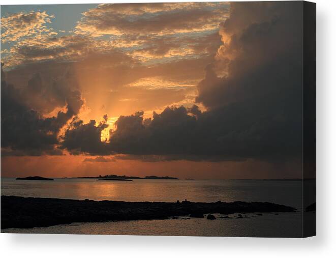 Bahamas Canvas Print featuring the photograph Bahamas Sunset by Coby Cooper