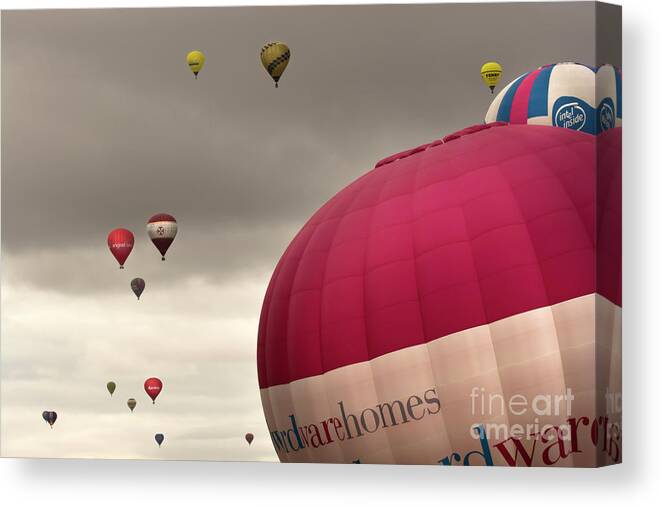 Sky Canvas Print featuring the photograph Baloons by Ang El