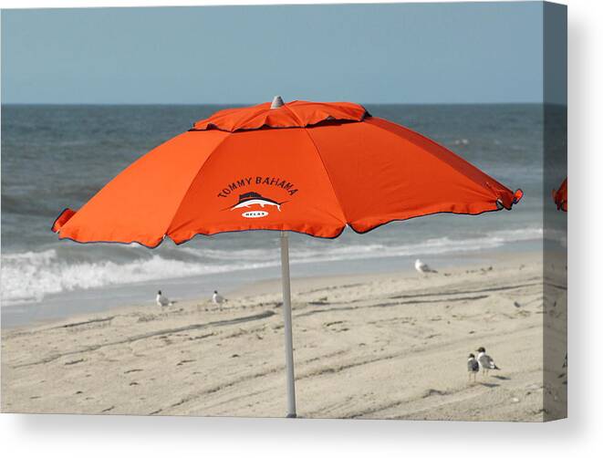 Beach Canvas Print featuring the photograph Beach Umbrella 51 by Joyce StJames