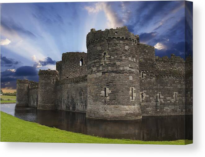 Castle Canvas Print featuring the photograph Beaumaris Castle by Brian Middleton