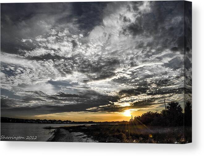 Sunset Canvas Print featuring the photograph Beautiful Days End by Shannon Harrington