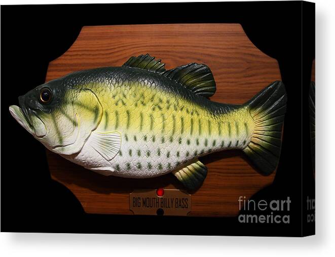 Father Canvas Print featuring the photograph Big Mouth Billy Bass . 7D13533 by Wingsdomain Art and Photography