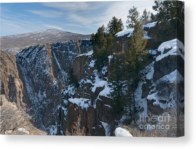 Color Landscape Photography Canvas Print featuring the photograph Black Canyon of the Gunnison by David Waldrop