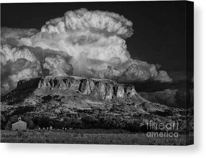 Thunderstorm Canvas Print featuring the photograph Black Mesa by Keith Kapple