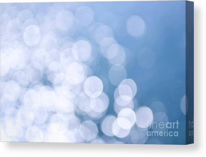 Blue Canvas Print featuring the photograph Blue water and sunshine abstract by Elena Elisseeva