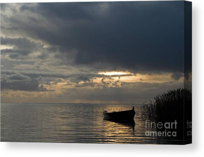 Peace Canvas Print featuring the photograph Boat by Jorgen Norgaard