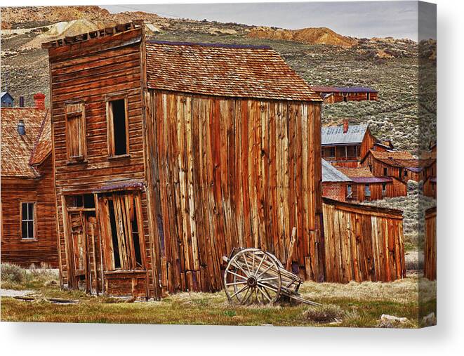 Bodie Canvas Print featuring the photograph Bodie Ghost Town by Garry Gay
