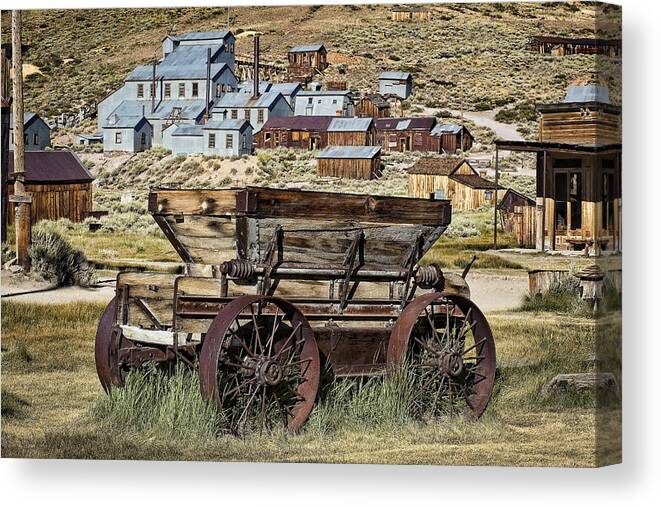Bodie Canvas Print featuring the photograph Bodie Wagon by Kelley King