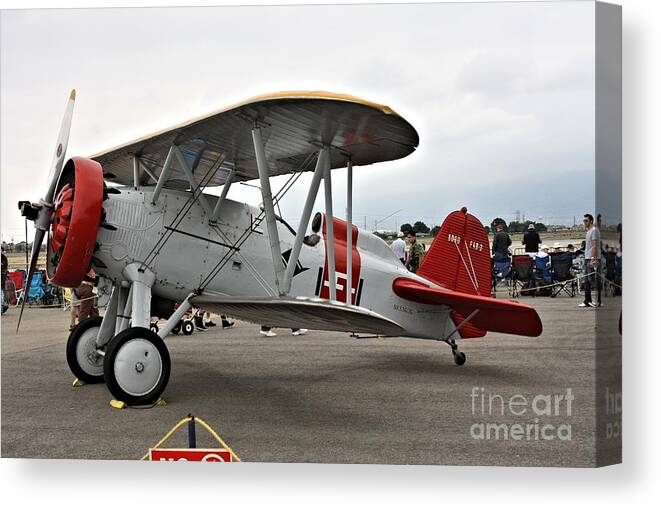 Boeing Fighter Canvas Print featuring the photograph Boeing Fighter P-12E-F4B-1 by Tommy Anderson
