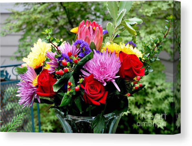 Bouquet Canvas Print featuring the photograph Bouquet 3 by Tatyana Searcy