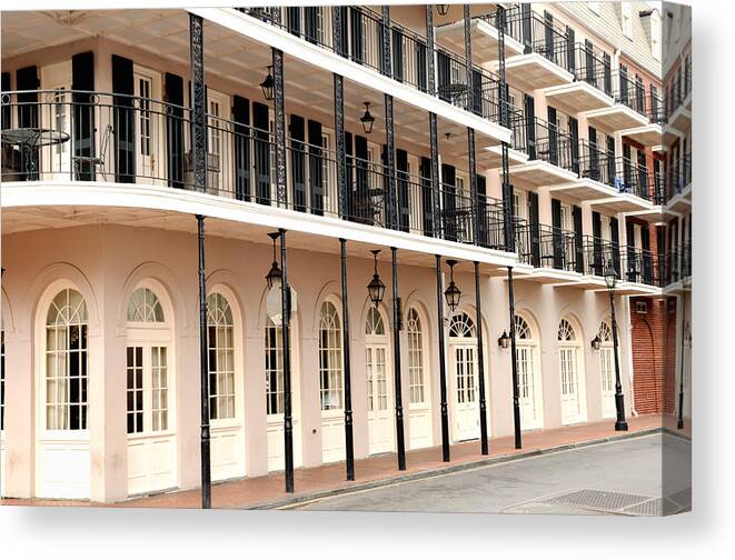 Restaurant Canvas Print featuring the photograph Bourbon Street Restaurant by Bradford Martin