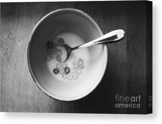 Cereal Canvas Print featuring the mixed media Breakfast by Linda Woods