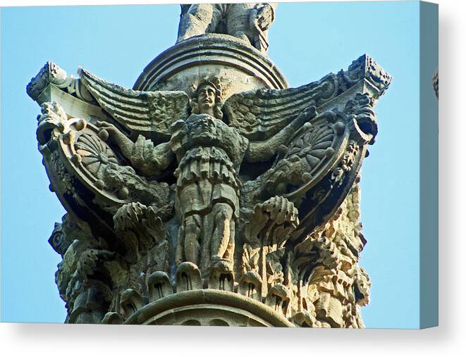 Angelic Canvas Print featuring the photograph Brocks Monument 7 by Cyryn Fyrcyd