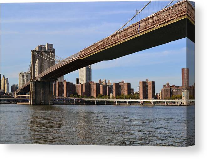Brooklyn Canvas Print featuring the photograph Brooklyn Bridge1 by Zawhaus Photography