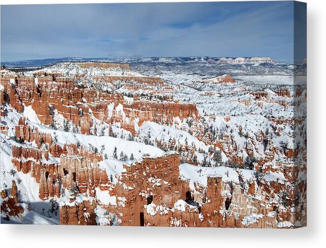 Bryce Canvas Print featuring the photograph Bryce Winter by Bob and Nancy Kendrick