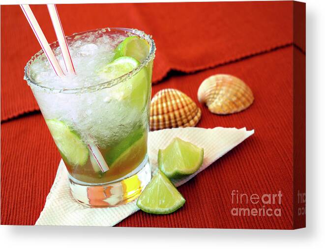 Alcohol Canvas Print featuring the photograph Caipirinha by Carlos Caetano