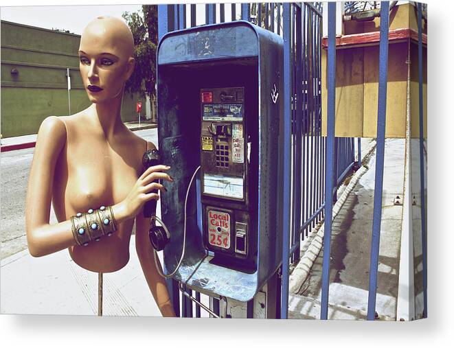 Mannequin Canvas Print featuring the photograph Call Waiting by Amber Abbott