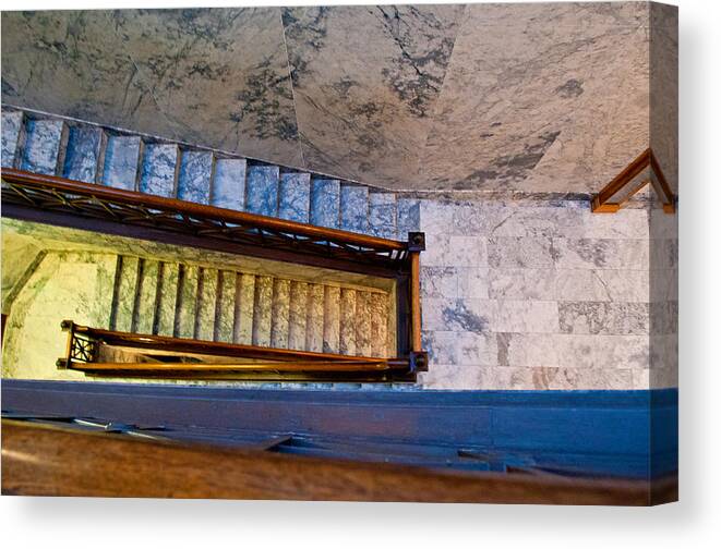 Staircase Canvas Print featuring the photograph Capital Stairs by Tikvah's Hope