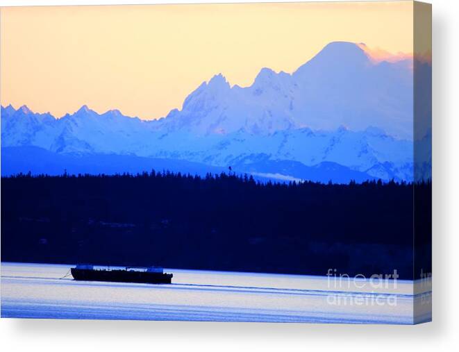Washington State Canvas Print featuring the photograph Washington Puget Sound Cascade Waterway by Tap On Photo