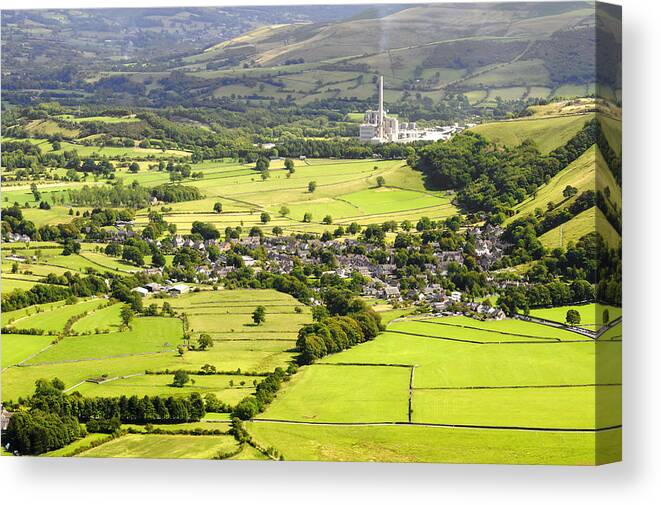 Derbyshire Canvas Print featuring the photograph Castleton and the Hope Valley by Rod Johnson