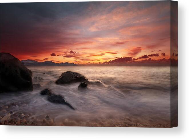 Wales Canvas Print featuring the photograph Celtic Sunset by B Cash