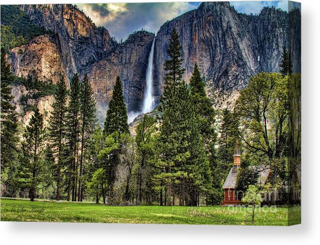Cooks Meadow Canvas Print featuring the photograph Chapel in the Valley 2 by Sue Karski