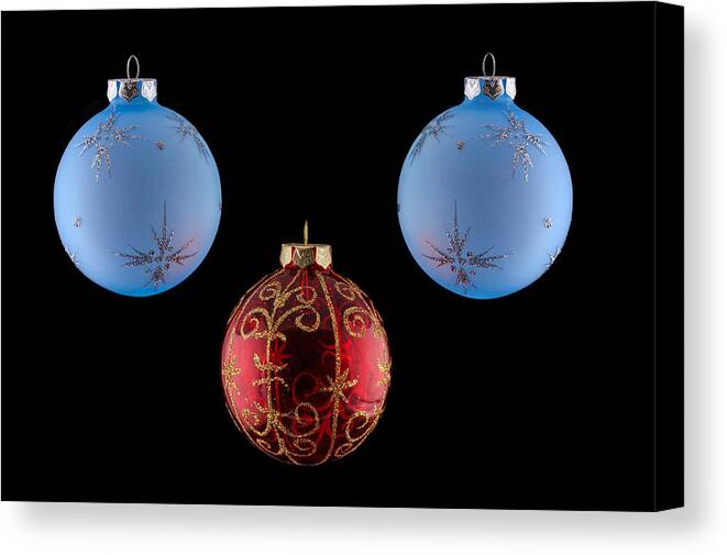 Christmas Canvas Print featuring the photograph Christmas Ornaments by Doug Long