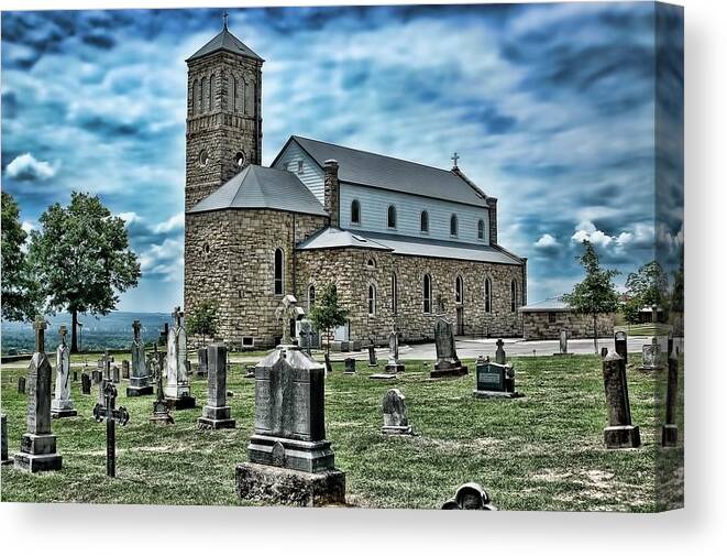 Church Canvas Print featuring the photograph Church on the Hill by Renee Hardison