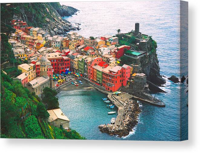 Italy Canvas Print featuring the photograph Cinque Terre by Claude Taylor
