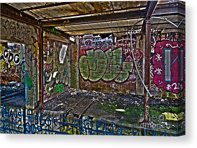 Grafitti Canvas Print featuring the photograph Cold War Chic by Scott Evers