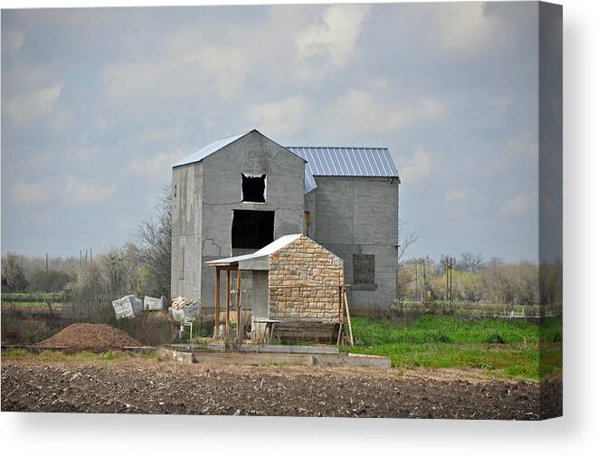 Teresa Blanton Canvas Print featuring the photograph Construction Lost by Teresa Blanton