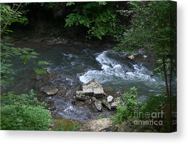Clifton Gorge Canvas Print featuring the photograph Cool in the Summer by Robert E Alter Reflections of Infinity