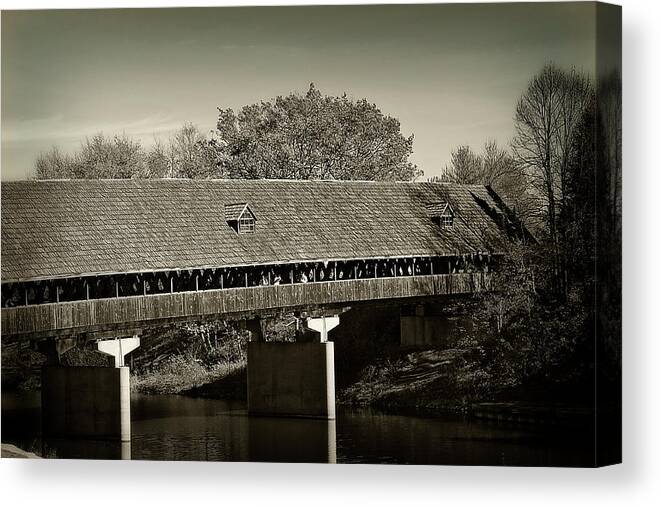 Hovind Canvas Print featuring the photograph Covered Bridge of Frankenmuth by Scott Hovind