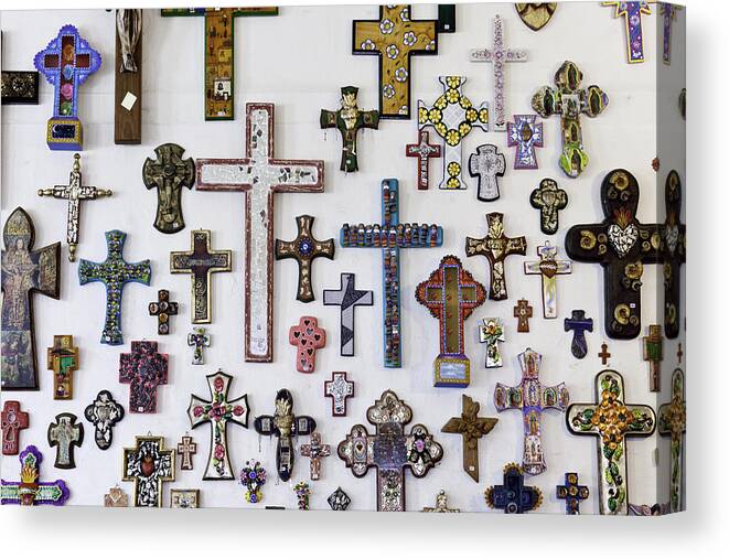 Crosses Canvas Print featuring the photograph Crosses by Mark Harrington