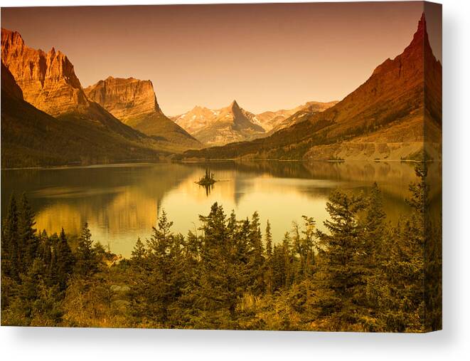 Landscape Canvas Print featuring the photograph Crown of the Continent by Jane Kaufman