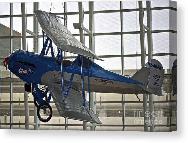 Curtiss Ox5 Canvas Print featuring the photograph Curtiss OX5 by Gwyn Newcombe