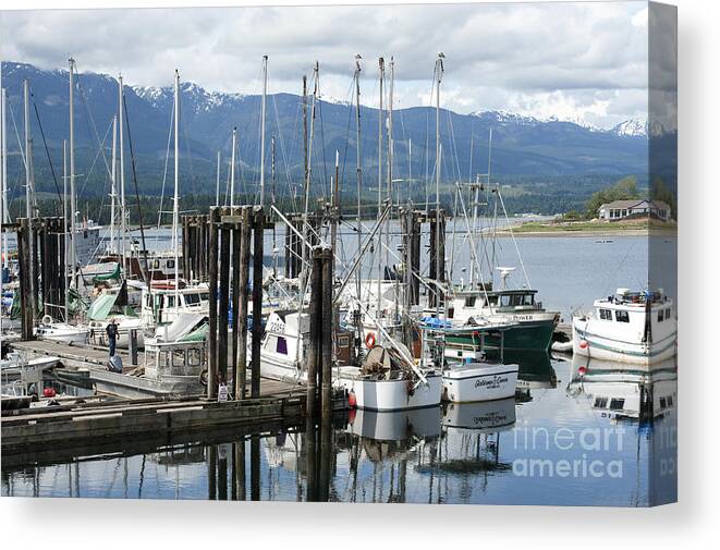 Deep Bay British Columbia Canvas Print featuring the photograph Deep Bay Harbor by Artist and Photographer Laura Wrede