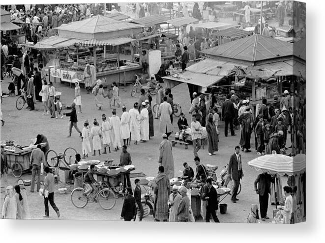 Street Food Canvas Print featuring the photograph Djemaa el Fna Marrakech Morocco by Tom Wurl