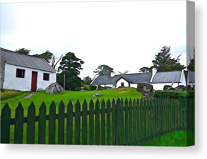 Fence Canvas Print featuring the photograph Donegal Home by Norma Brock