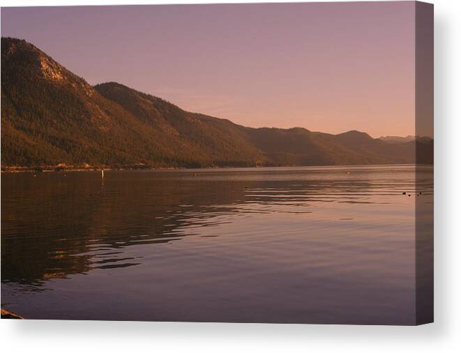 Donner Lake Canvas Print featuring the photograph Donner Lake by Adam Blankenship