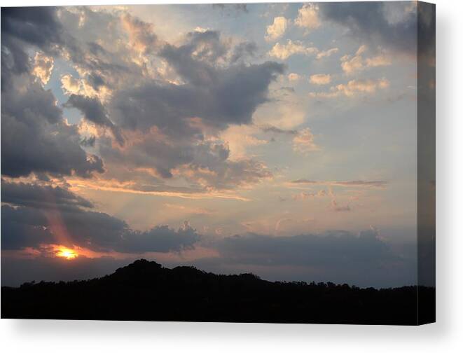 Sunset Canvas Print featuring the photograph Dusk by Joan Kerns