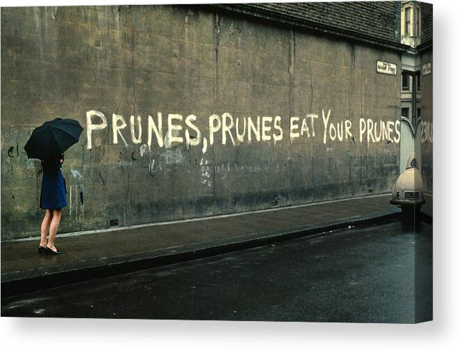 Woman Canvas Print featuring the photograph Eat your Prunes by Carl Purcell