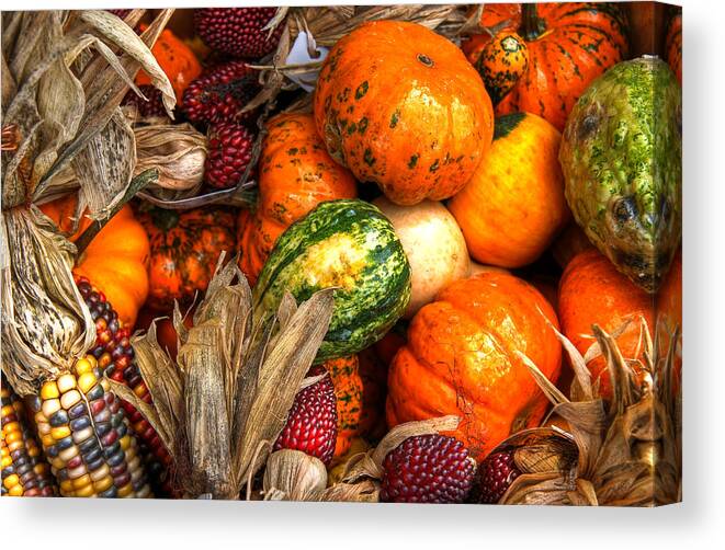October Canvas Print featuring the photograph Fall Harvest by Brenda Giasson