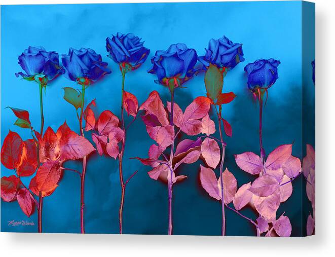 Roses Canvas Print featuring the photograph Fantasy Blues by Michelle Constantine