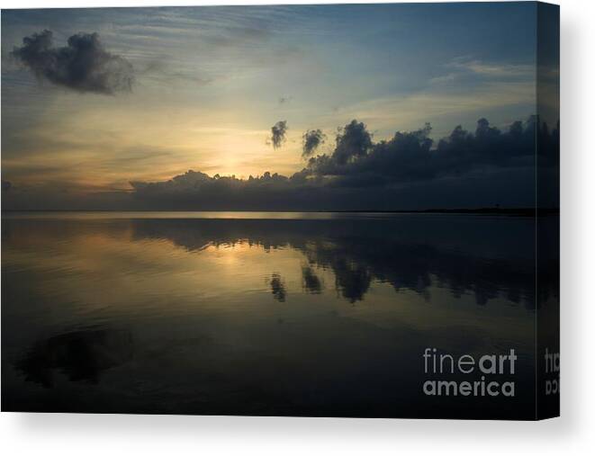 North Carolina Outer Banks Canvas Print featuring the photograph Fire In The Morning by Adam Jewell