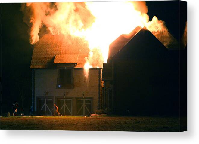 Fire Canvas Print featuring the photograph First Responders by Daniel Reed